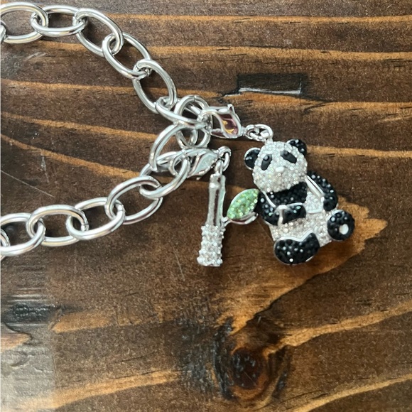 EUC Swarovski limited edition Panda and Bamboo charm bracelet. - Picture 2 of 12